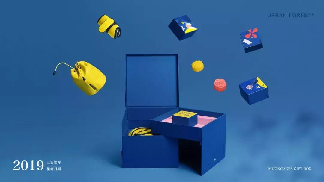 月饼礼盒港风包装设计图,月饼礼盒包装设计