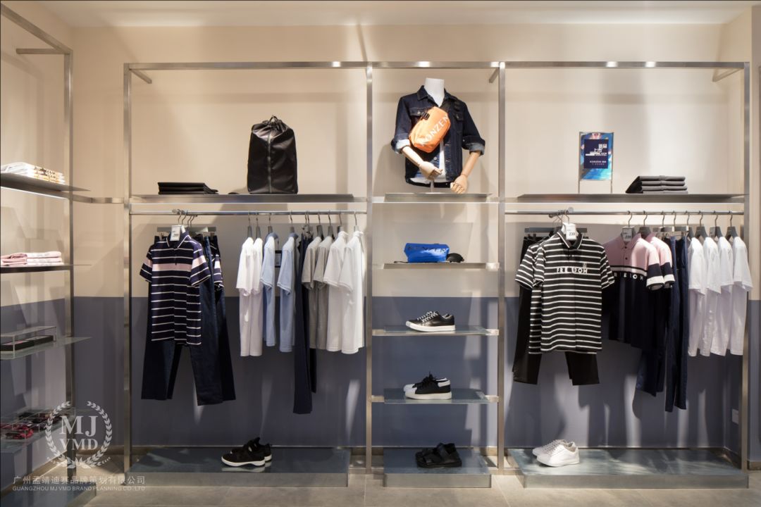 设计感男装店铺设计,konzen男装设计图