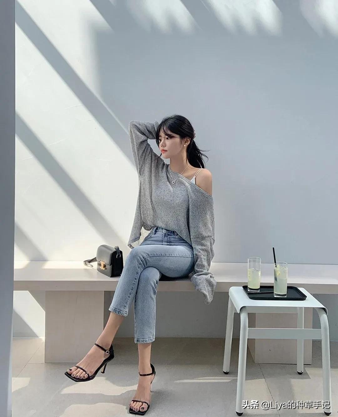 初中生牛仔裤搭鞋子女,学生党搭校裤鞋子女