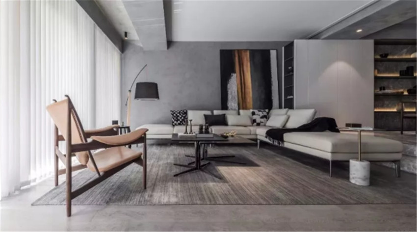 轻奢客厅无主灯灯具搭配效果,无主灯和吊灯搭配效果