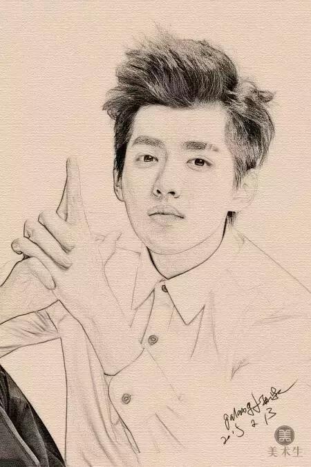 明星素描图片大全大图,画明星素描视频教程