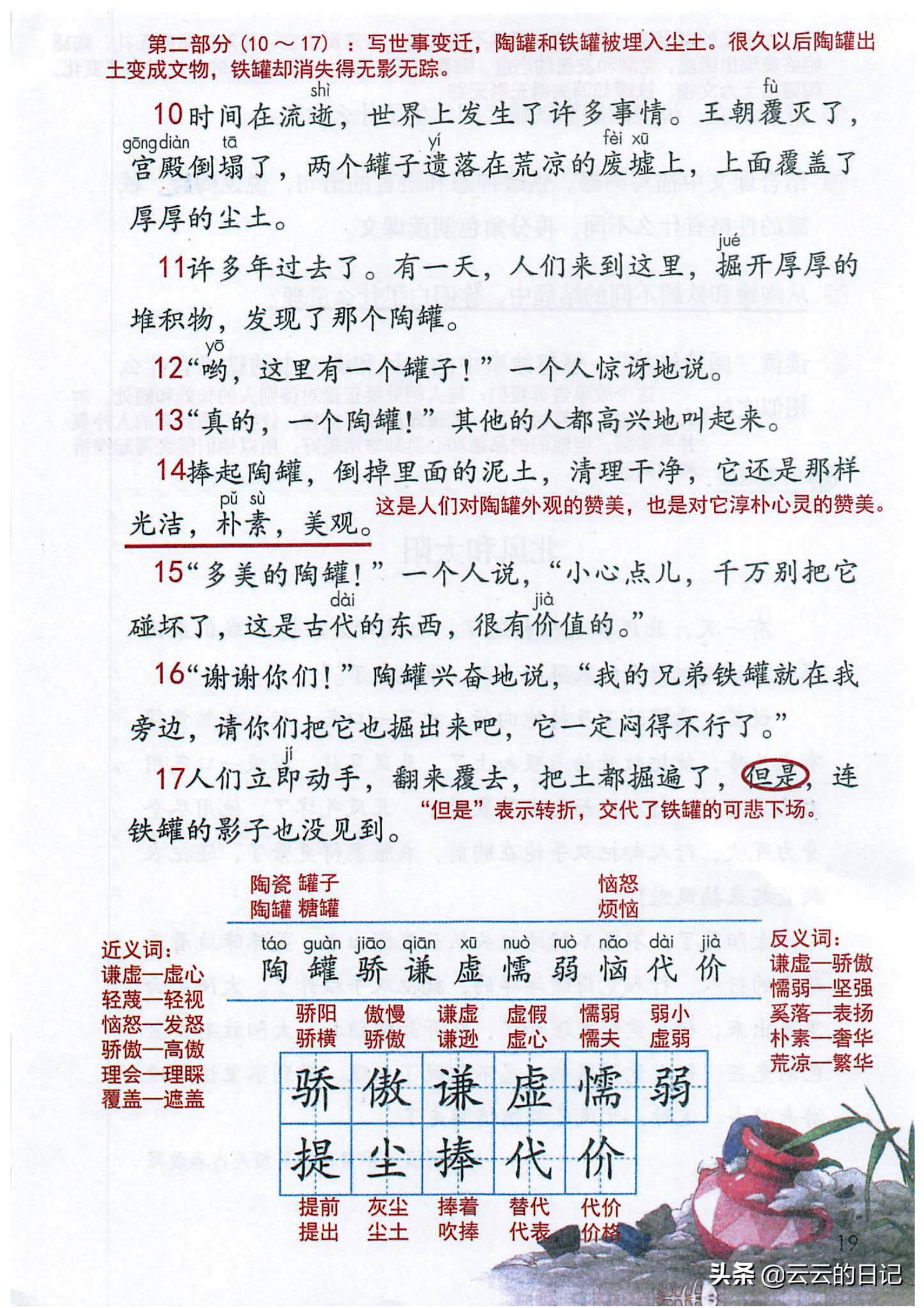 三年级下册语文笔记完整版讲解,三年级下册语文第一课注释