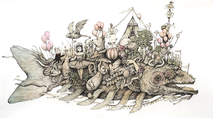 gucci插画师作品,日本风格插画家