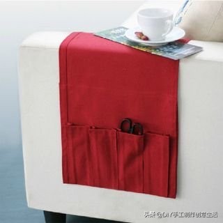 布艺挂兜墙挂式收纳袋欧式,布艺棉麻防水三层挂式收纳袋