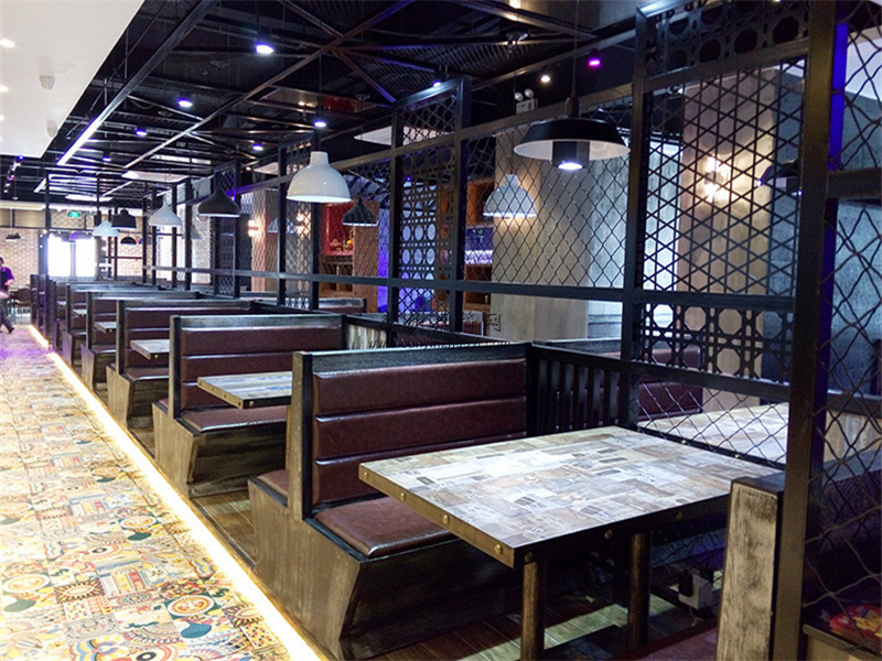 餐饮流行沙发卡座款式,100种餐厅卡座设计