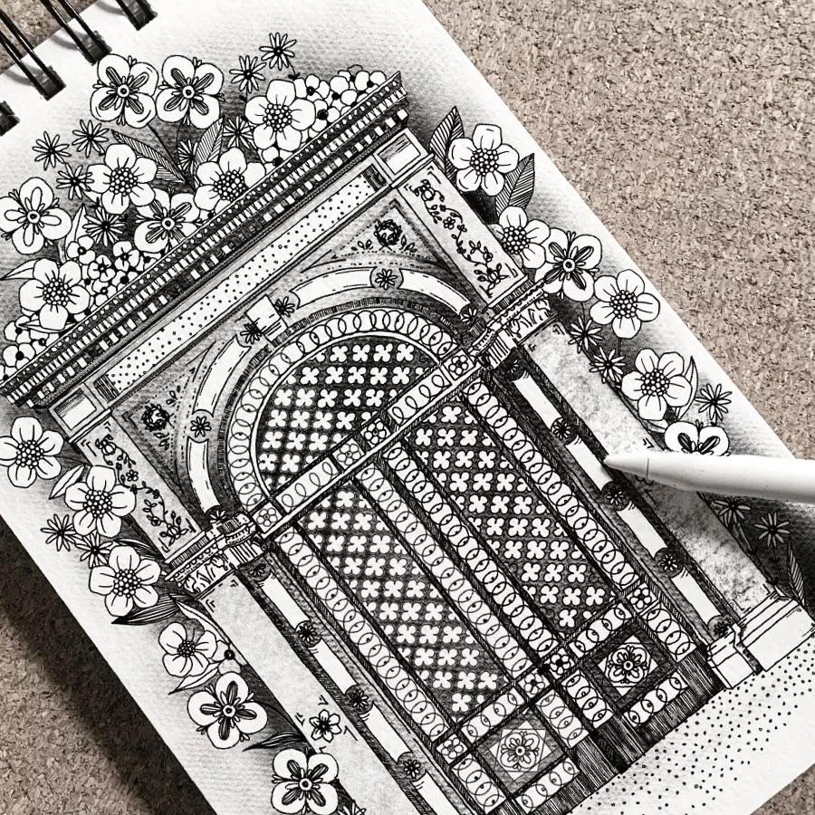 一看就懂的针管简笔画,针管笔入门手绘1000例临摹图