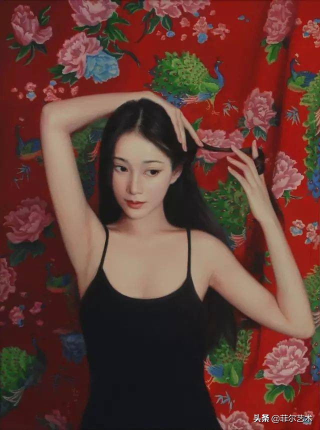 油画人物写实油画,玫瑰花油画写实油画