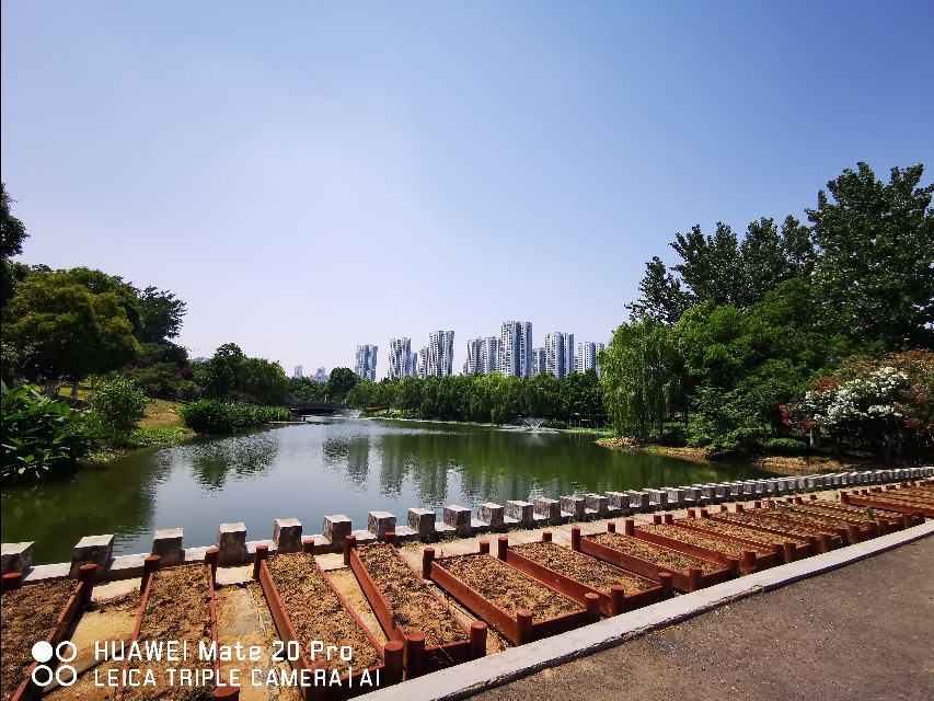 大美滨湖全景图,合肥滨湖塘西河公园美景