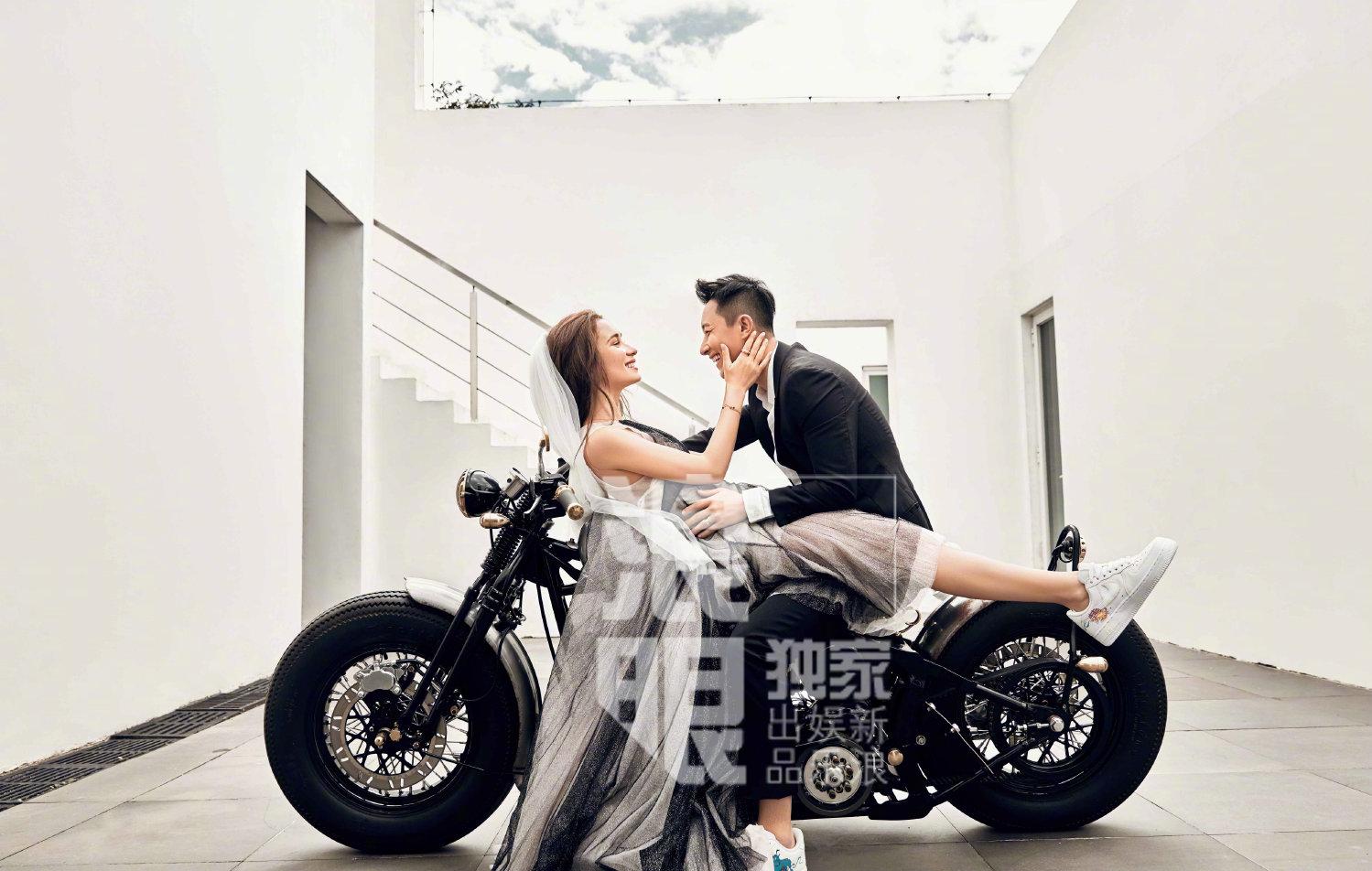 韩庚卢靖姗晒婚纱照图片,韩庚卢靖姗婚后甜蜜晒婚纱照