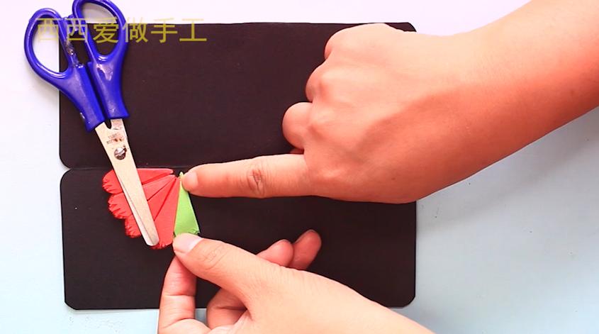 给老师的教师节康乃馨礼物贺卡,教师节贺卡康乃馨慢教程