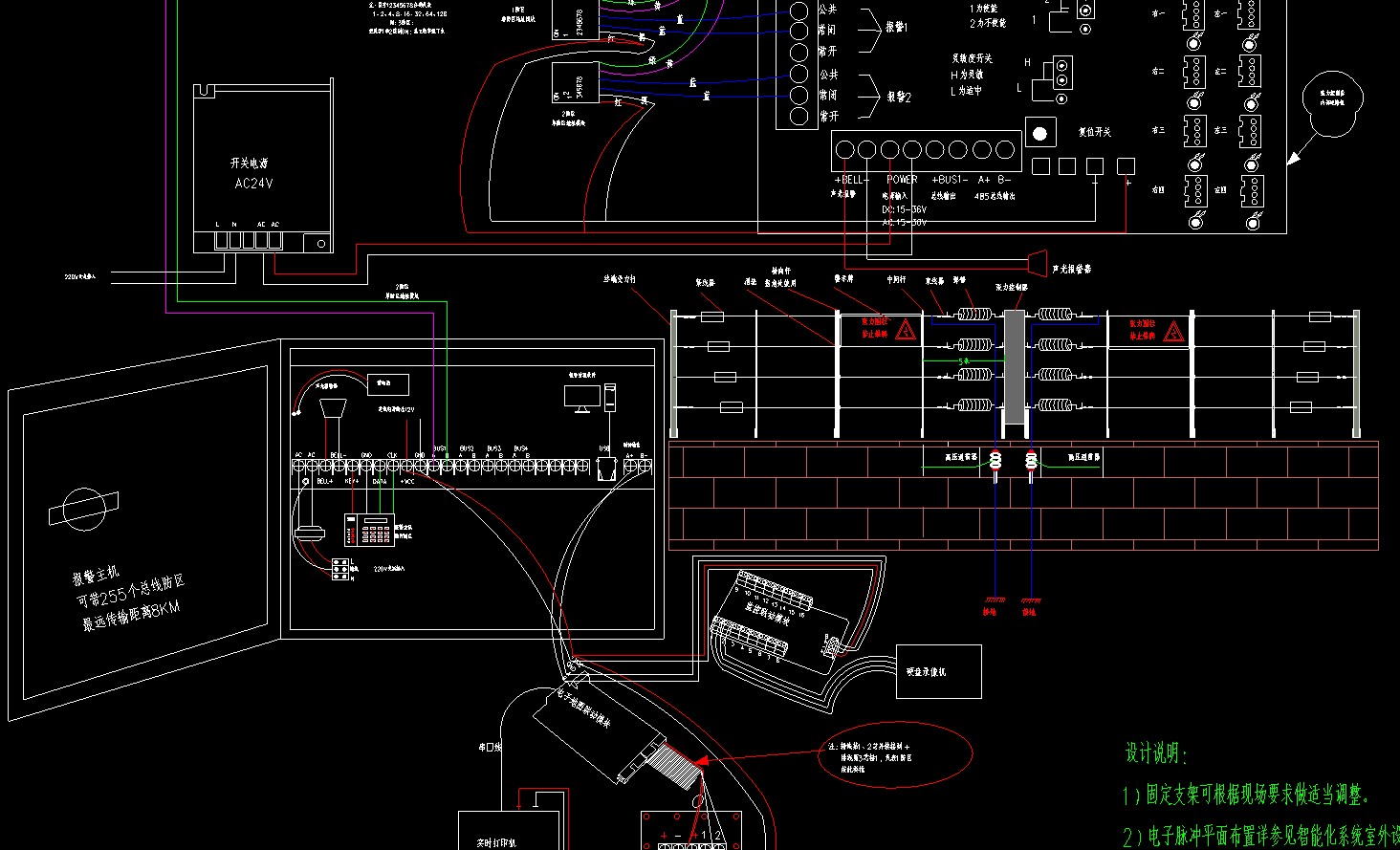 监控立杆cad图纸监控摄像机立杆大样cad设备安装弱电井可视对讲
