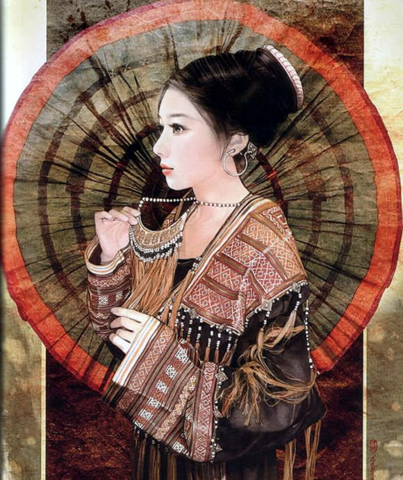 东方画姬---德珍彩绘古典美女画