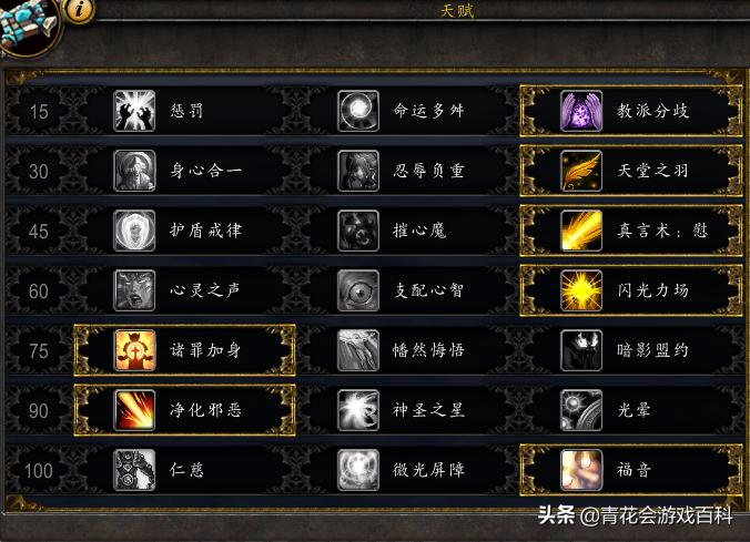 魔兽世界8.1戒律牧师,魔兽世界8.2戒律牧天赋