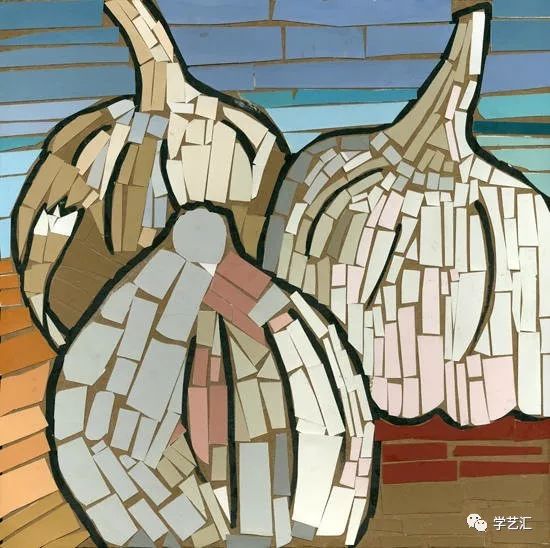 瓷砖拼贴马赛克效果图片大全,卡纸马赛克拼贴梵高向日葵画教程