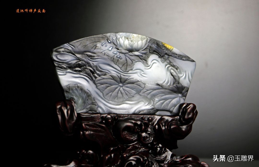 最漂亮的和田青花料,和田玉青花人物巧雕