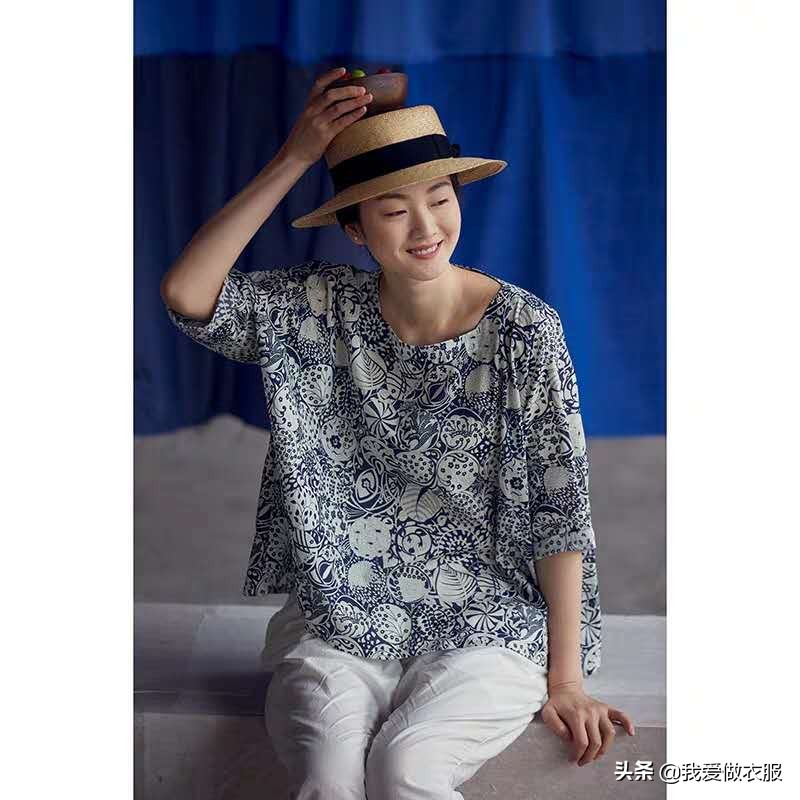 麻料女款上衣的裁剪方法,麻料宽松上衣裁剪视频教程大全