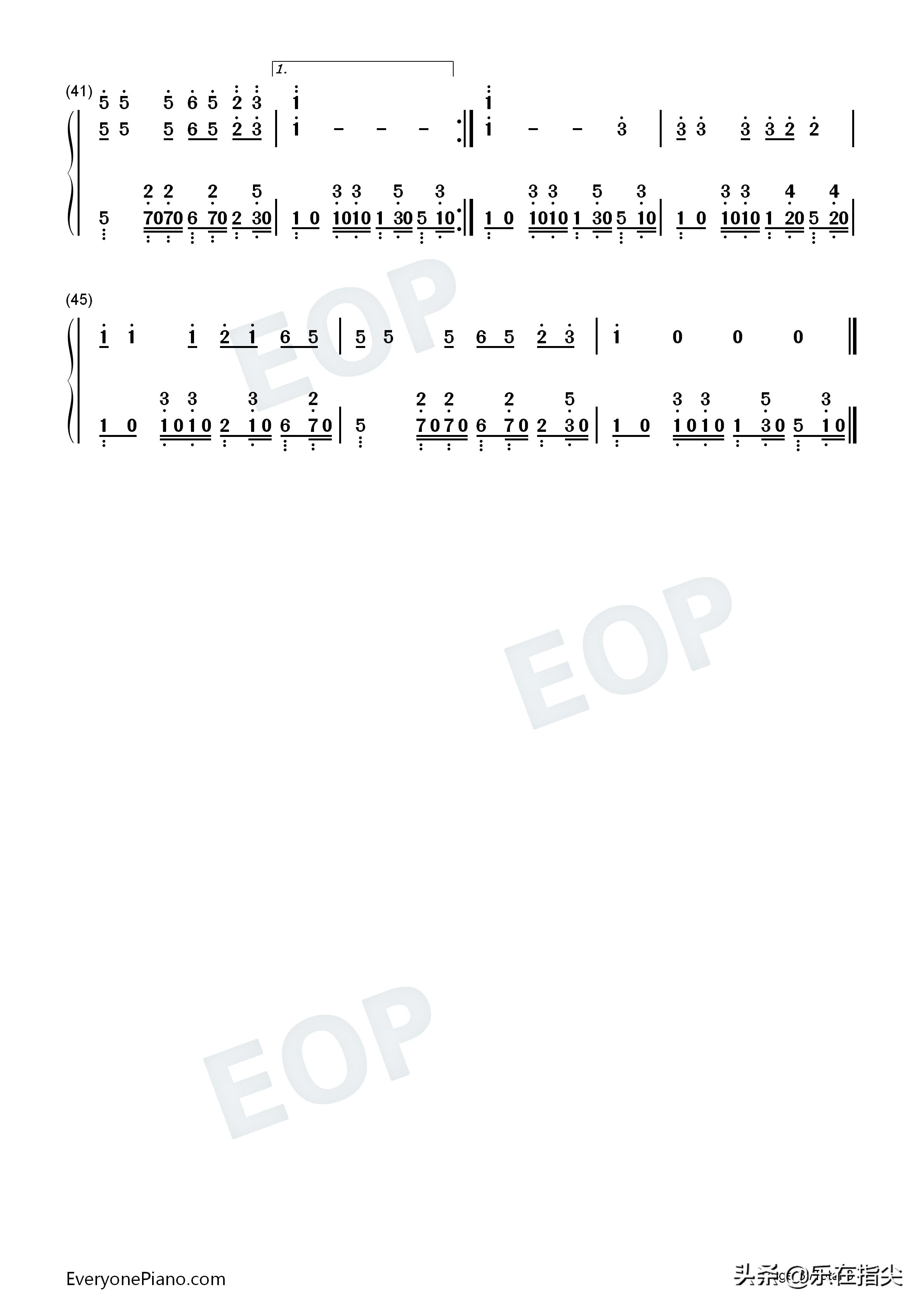 童年罗大佑钢琴五线谱完整版双手,罗大佑童年歌曲的五线谱