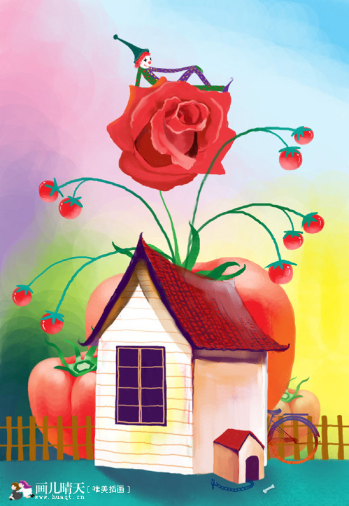 唯美插画壁纸动物,简单又漂亮的动物插画