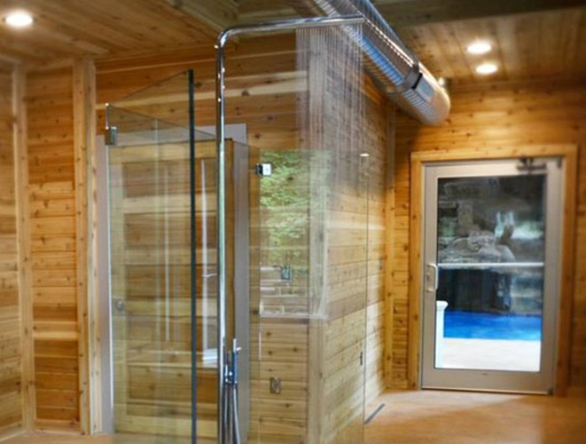 不需要玻璃隔断的淋浴房隔断案例,极简淋浴房隔断玻璃顶部怎么固定