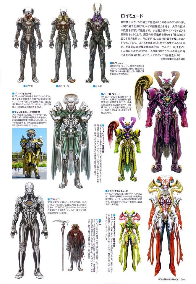 宇宙船Uchusen2008-2017假面骑士怪人设定（全）