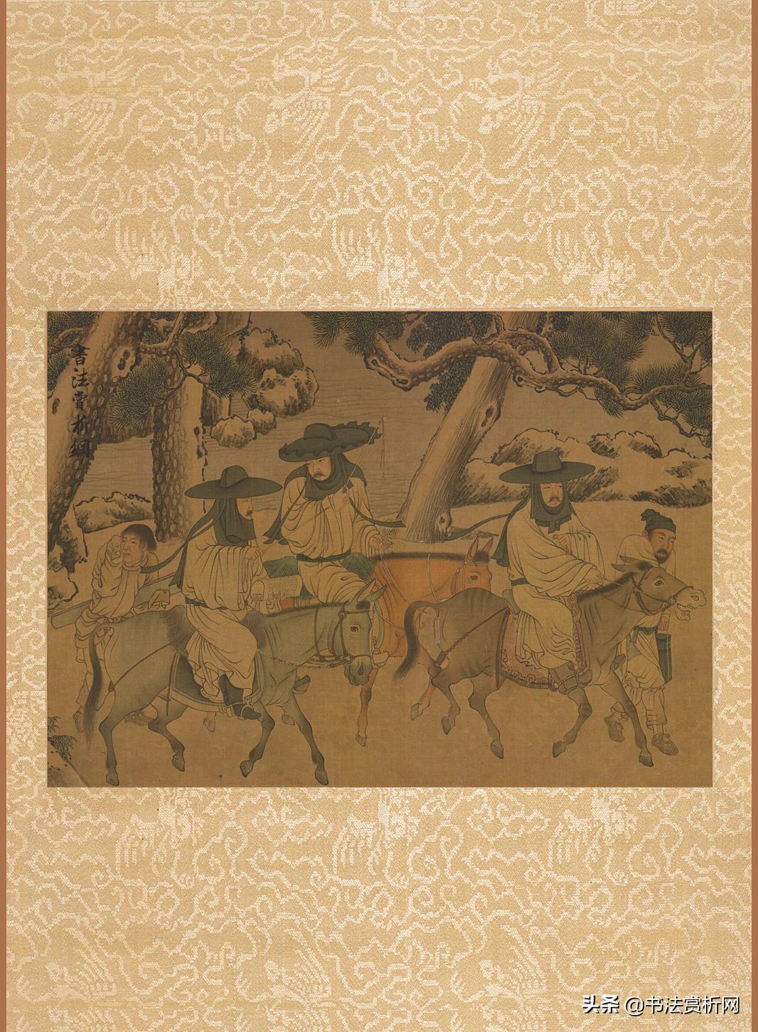 南宋李唐《七子度关图》卷内题跋单幅形式高像素放大赏析附原卷