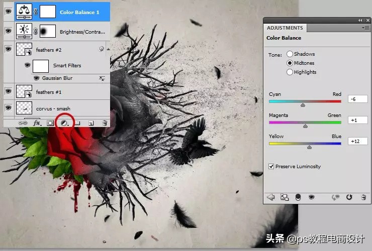 ps怎么把玫瑰变成金黄色,ps蝴蝶和鲜花合成