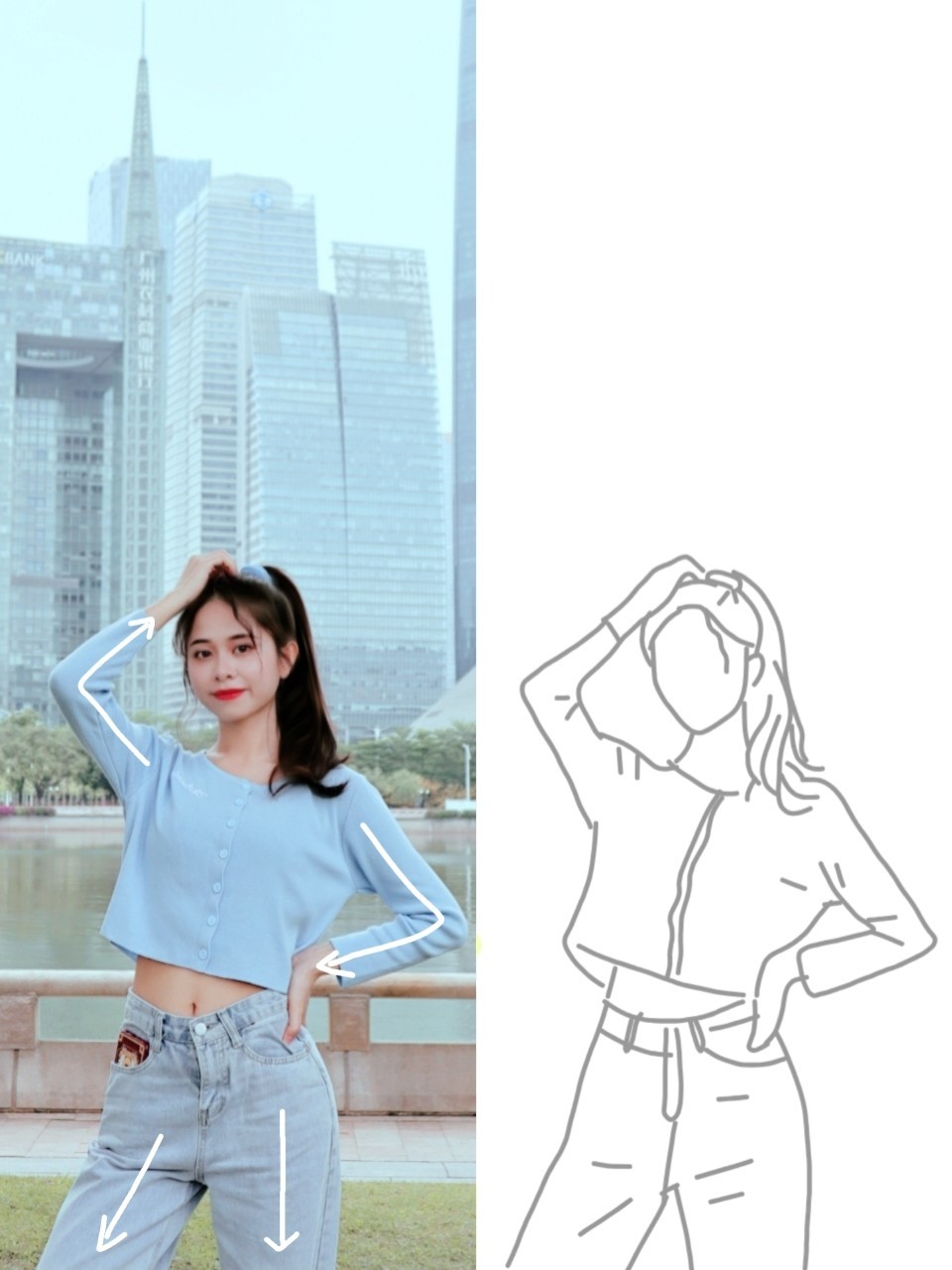 海边拍照姿势怎么不尴尬,和闺蜜不尴尬的拍照姿势