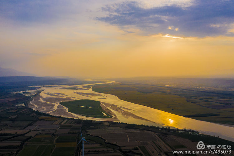 豫西老家放飞机，空中看黄河美景