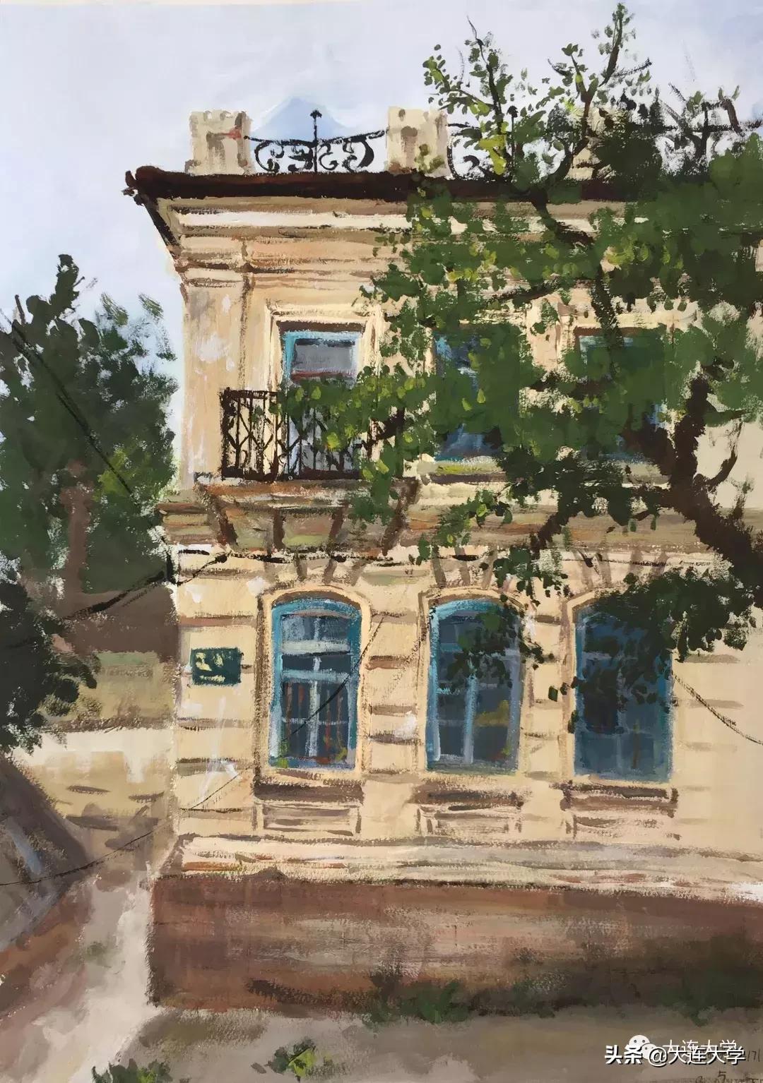 简单又好看的大连画,美丽大连我的家绘画