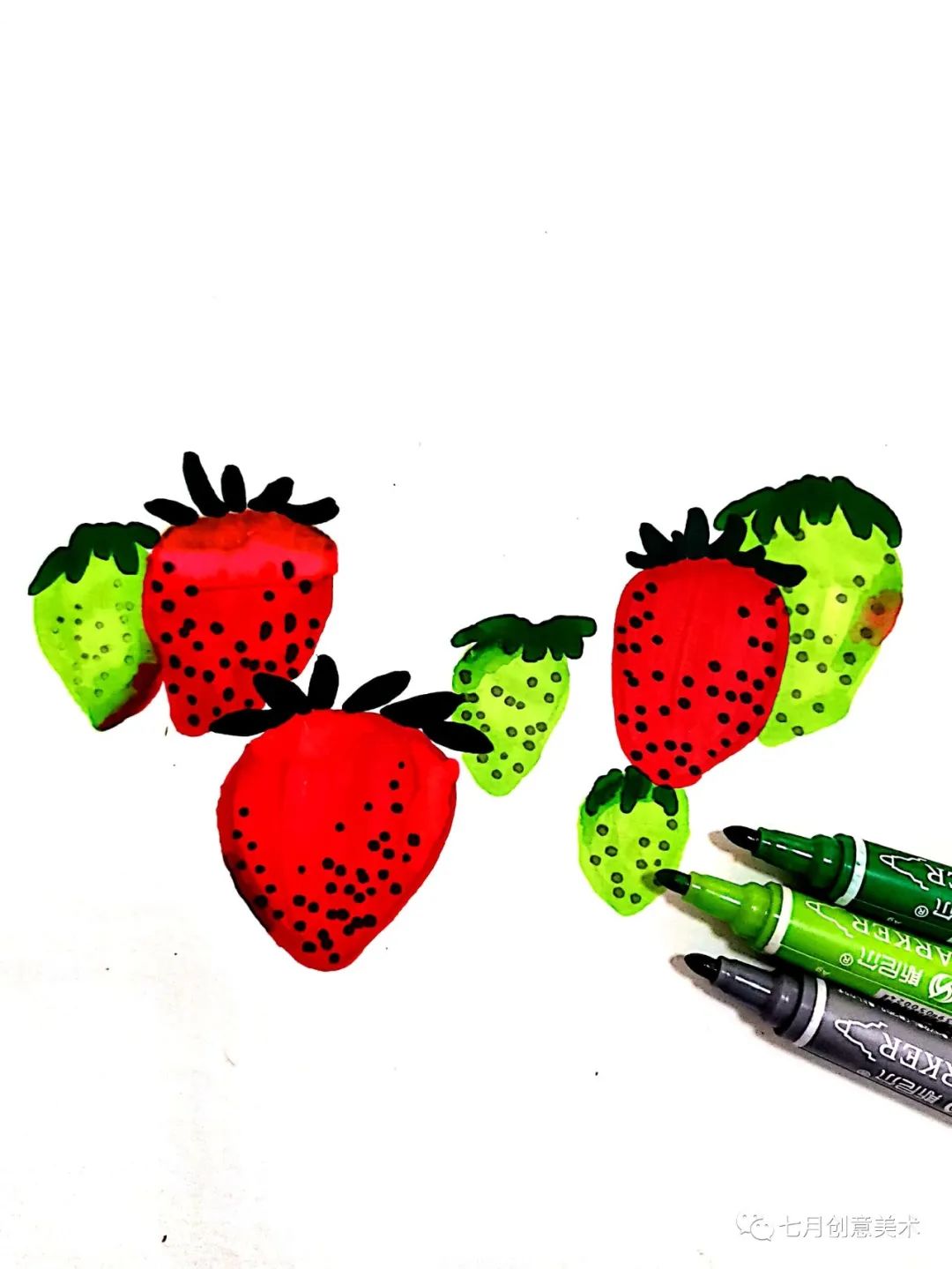 绘画草莓教案,绘画草莓的步骤