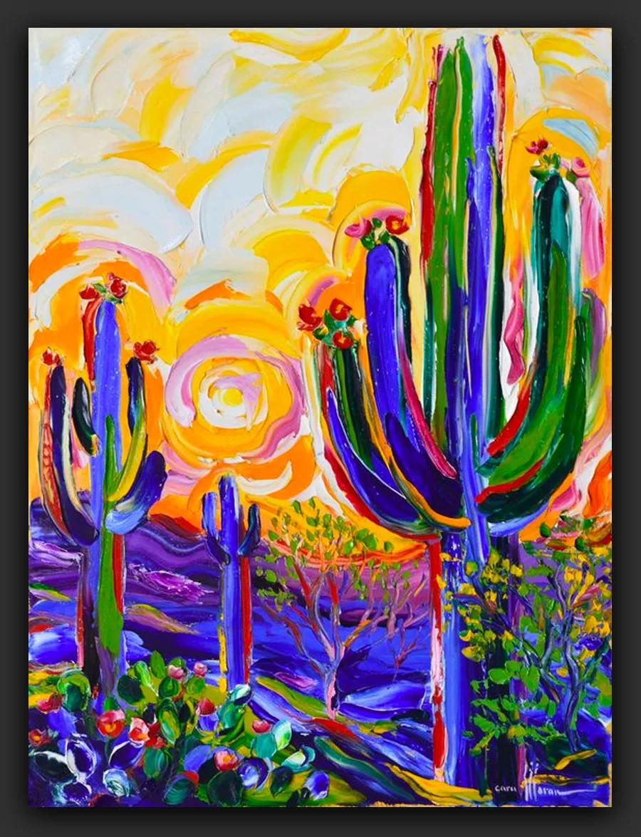 丙烯颜料绘画初学者风景画,丙烯画风景颜料简单