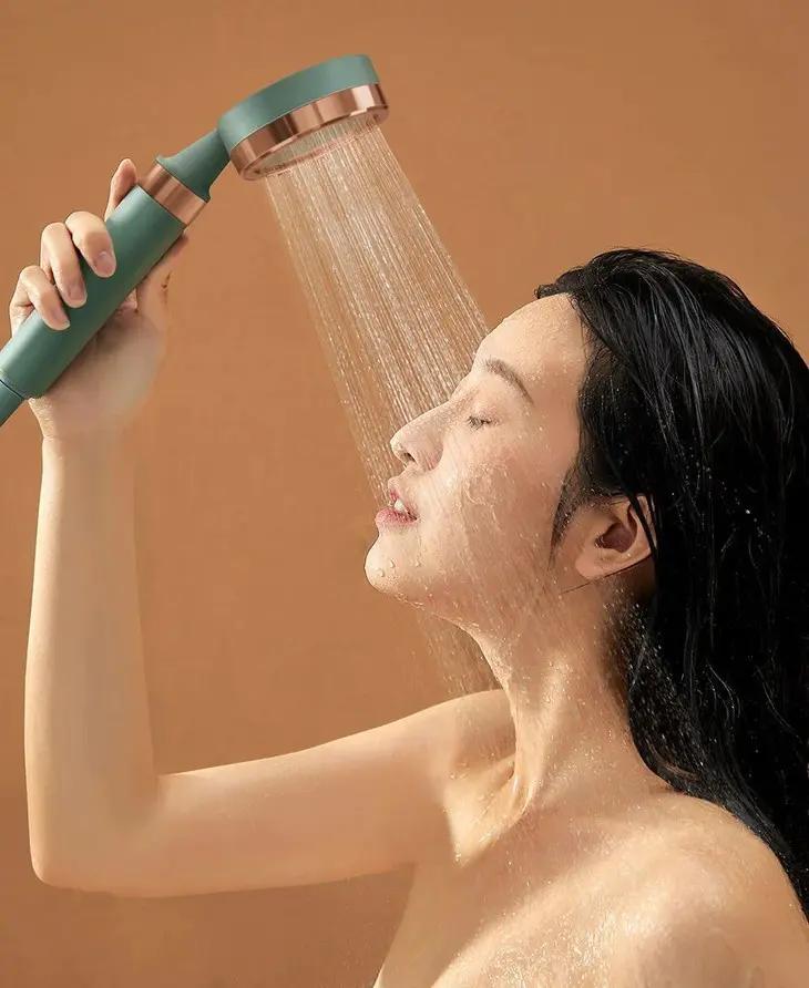 水压小增压花洒过滤,洗澡改用喷淋花洒节水