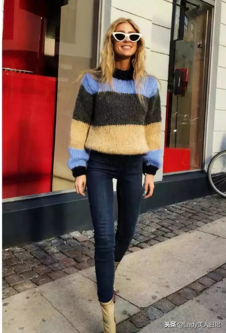 纯色毛衣看起来好甜啊！长裙+线衣实在是高级，美到骨子里去了