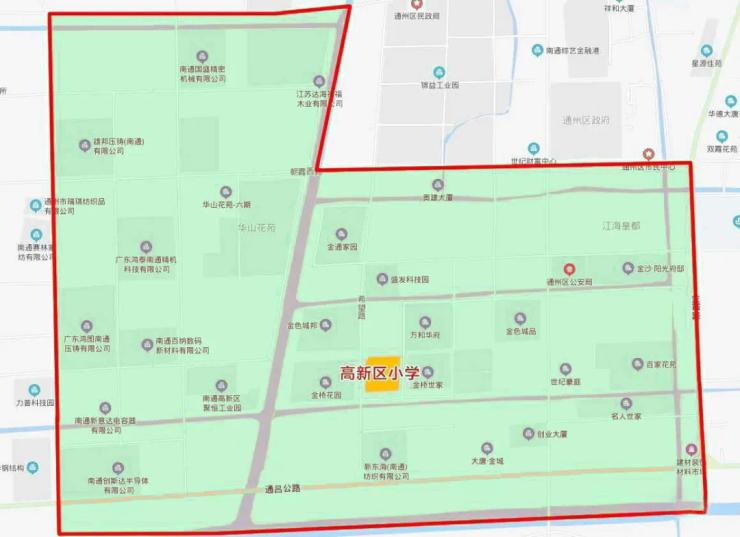 通州学校片区,2021年通州学校划片