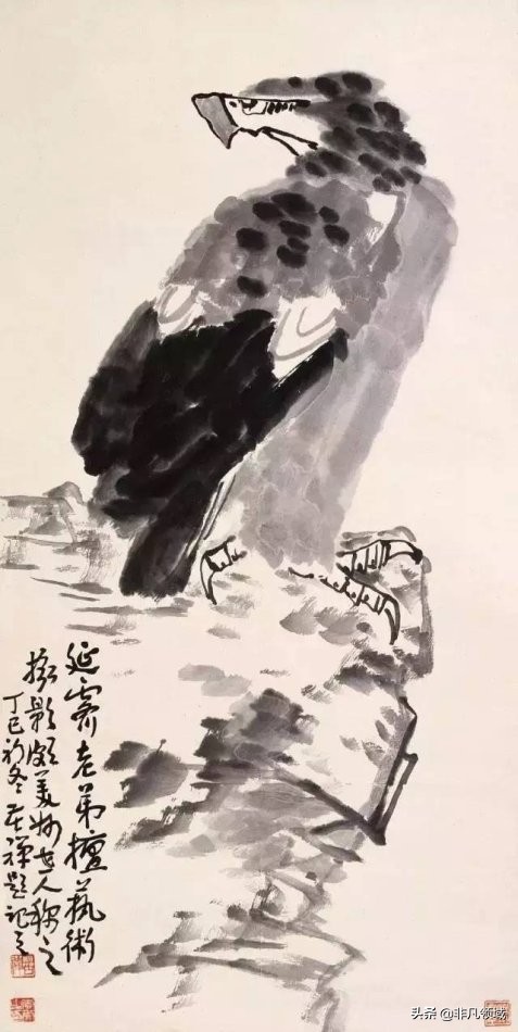 中国画名家画鹰作品,中国画画鹰