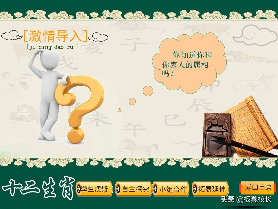 十二生肖公开课ppt素材可爱,优秀传统文化视频ppt讲解