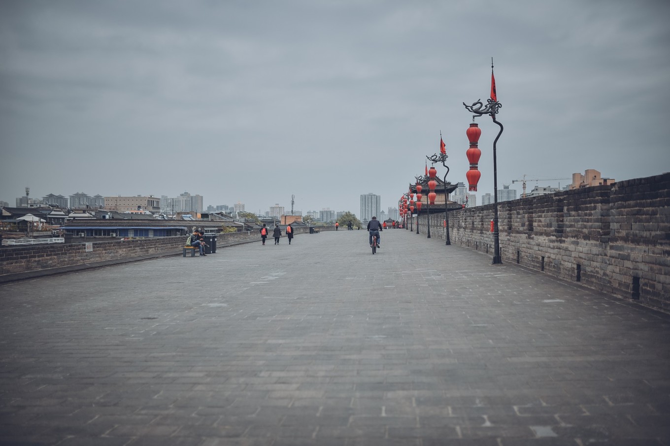 西安网红打卡地西安城墙,西安古城网红视频