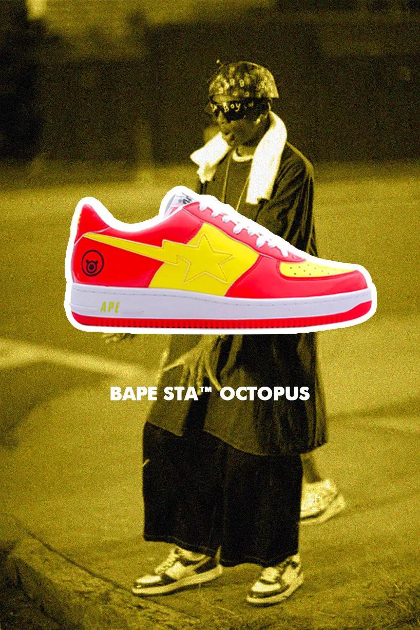 bapesta鞋白橙,bapesta20年新年限定