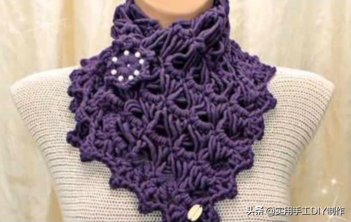 新款针织秋冬宽松披肩怎么织,针织中长款披肩