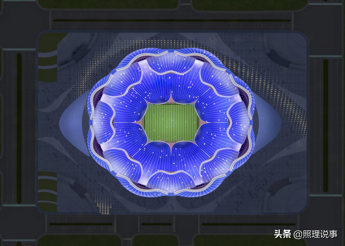 恒大最美荷花造型,恒大新足球场震撼全场