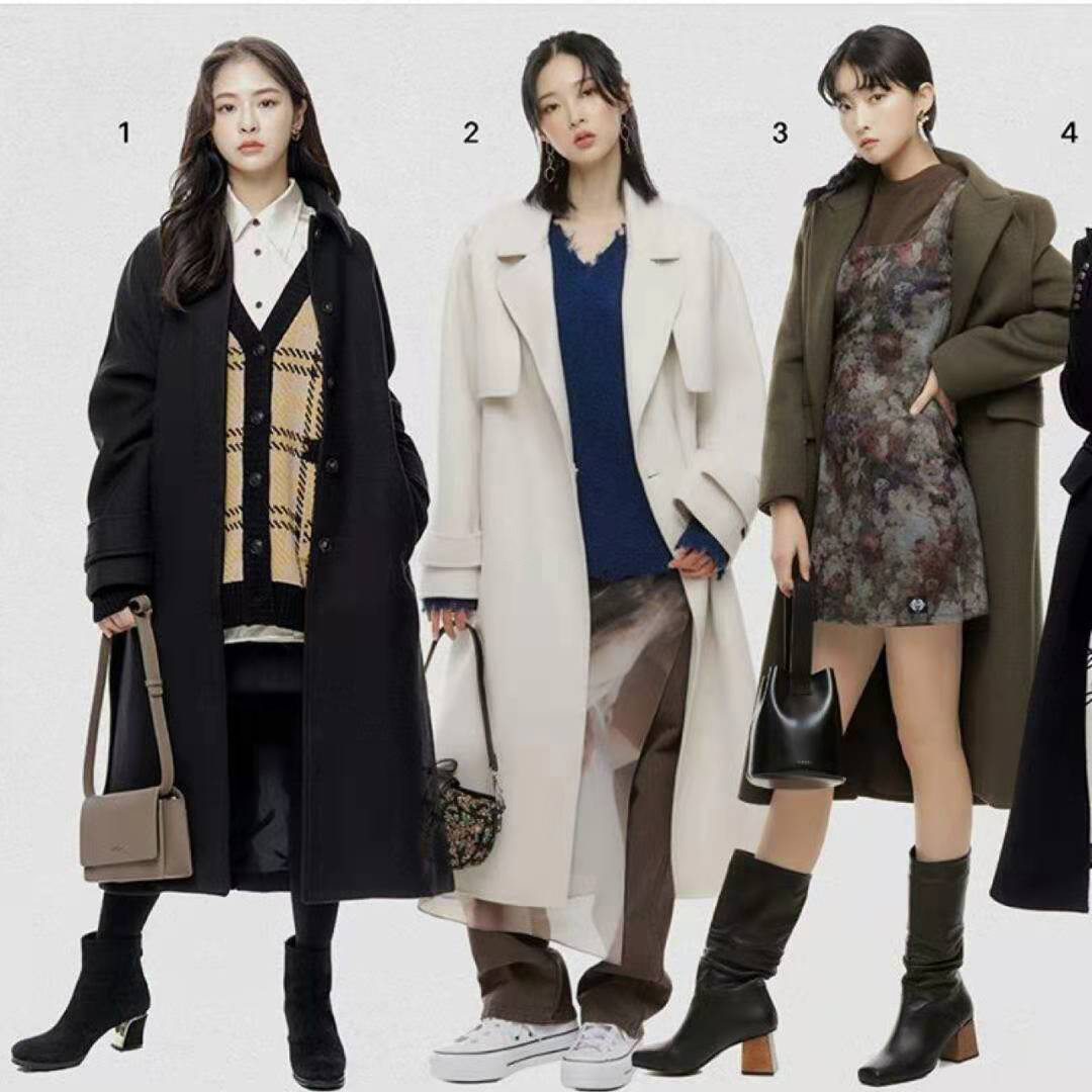 韩国女星究竟有多会穿,黑色大衣穿搭街拍韩国