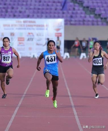 23秒17！女飞人杜蒂夺印度田径赛200米冠军曾以0.01秒击败韦永丽
