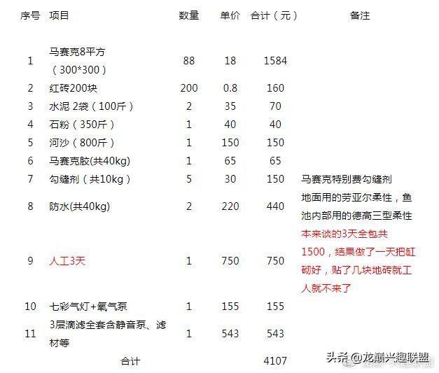 鱼友自制龙鱼缸,自制锦鲤鱼食配方及全过程