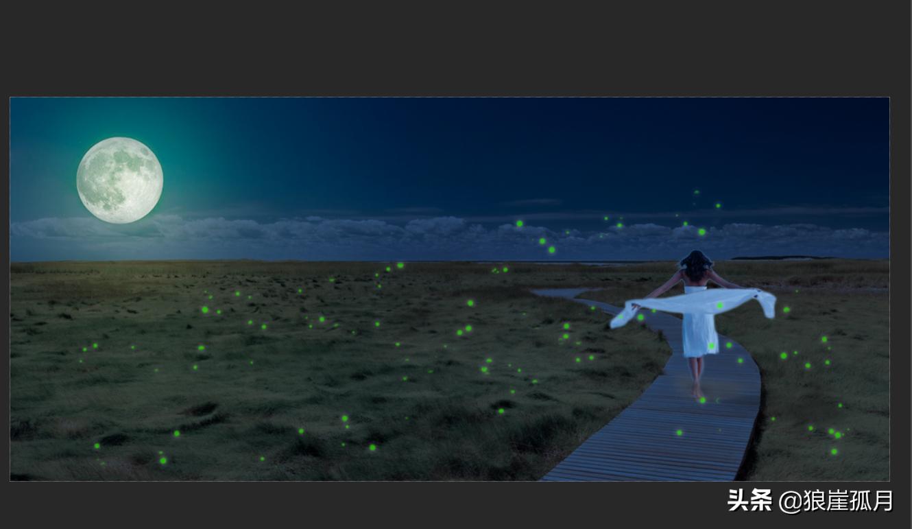 photoshop夜景效果图处理,ps如何把场景做成黑暗中的效果