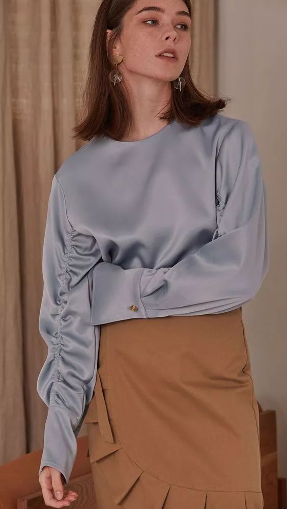 高级真丝女士衬衣图片,轻奢高级感真丝衬衣