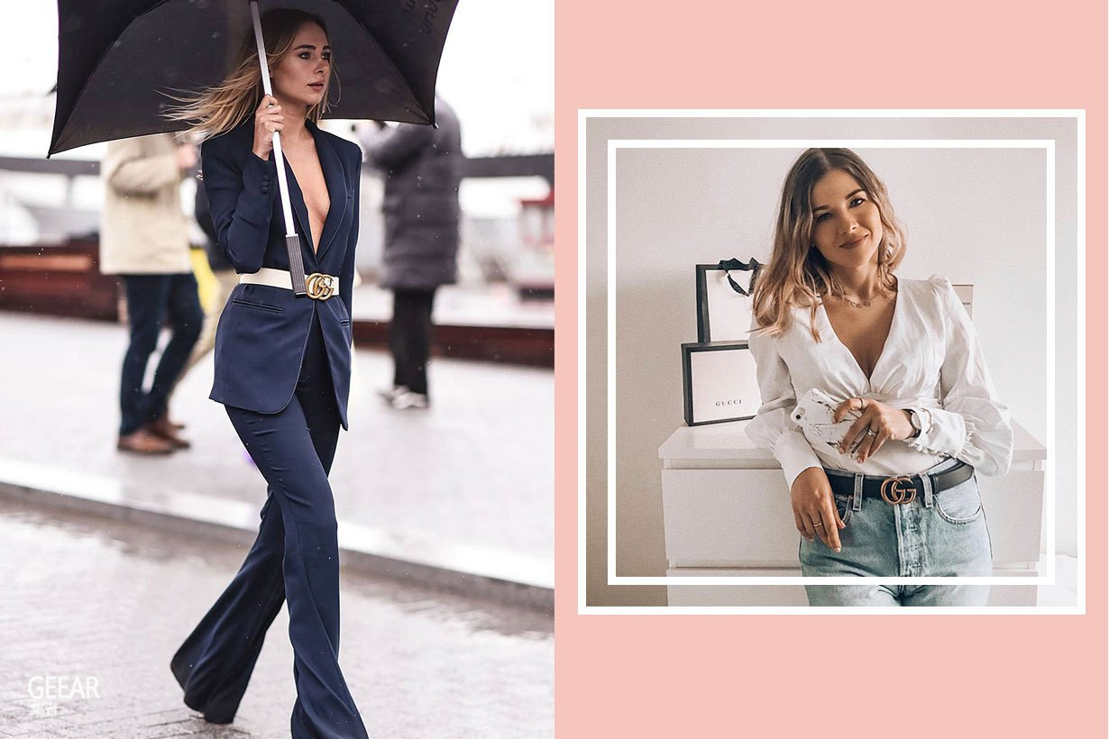 时尚高级感的穿搭,gucci经典腰带必备单品