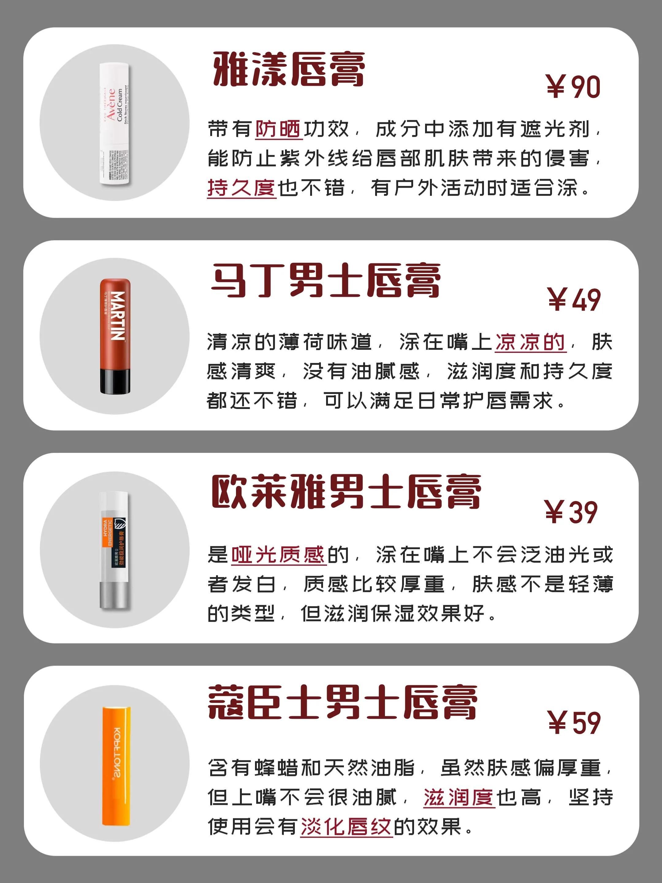 男士冰之恋唇膏好不好用,男士唇膏推荐排行榜前十名图片