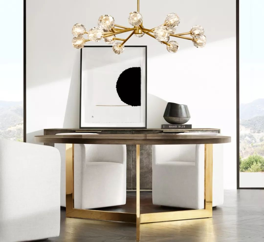 手工铜制水晶灯饰,水晶石手工灯