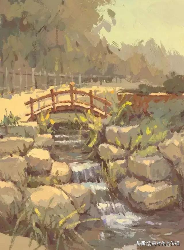 设计色彩水粉优秀作品图片,太行山风景水粉写生临摹简单