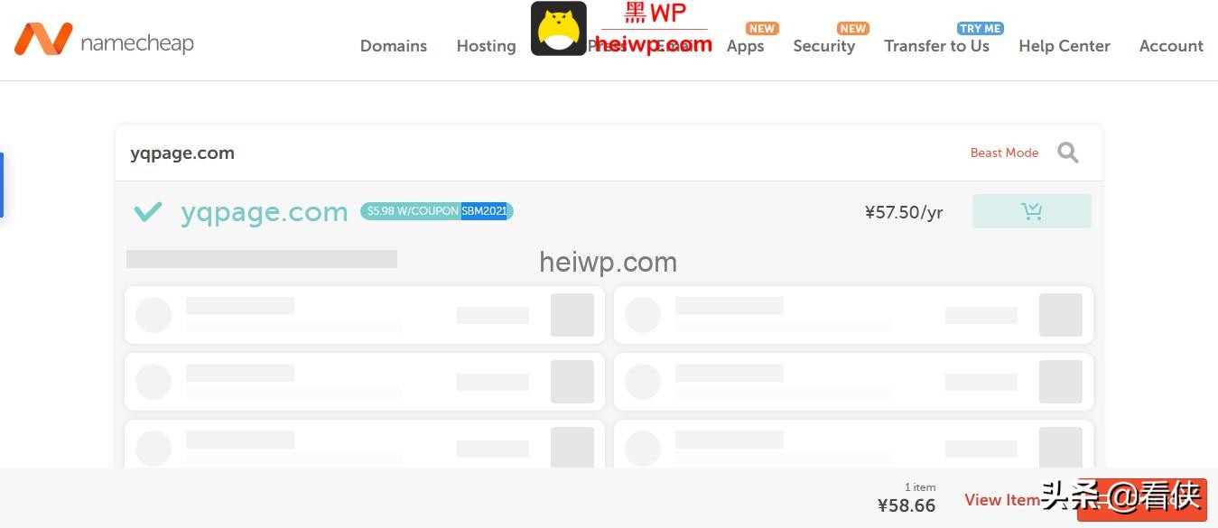 如何在namecheap上购买域名,namecheap怎么解析二级域名
